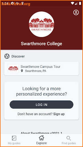 Swarthmore College screenshot