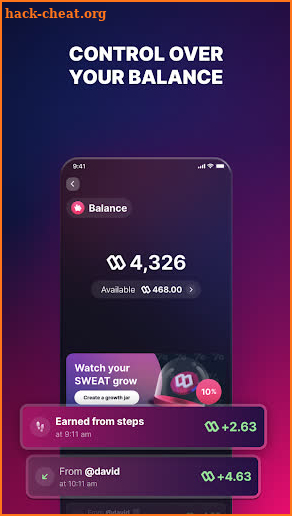 Sweat Wallet screenshot
