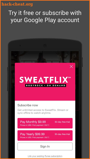 SweatFlix screenshot