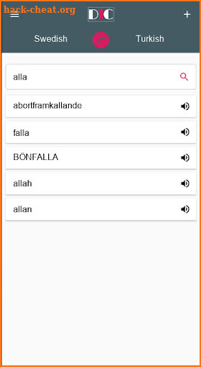 Swedish - Turkish Dictionary (Dic1) screenshot