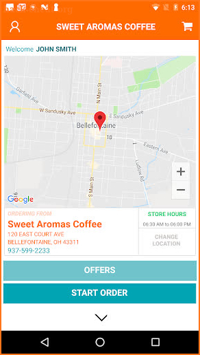 Sweet Aromas Coffee screenshot