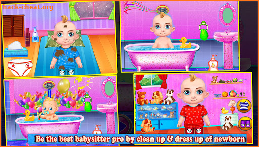 Sweet Baby Girl Cleaning Baby Care Game screenshot