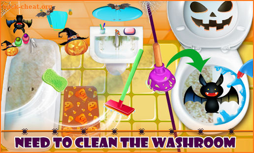 Sweet Baby Girl Halloween House Cleaning Games screenshot