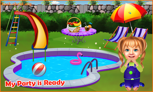 Sweet Baby Girl Pool Party Games: Summer Pool Fun screenshot