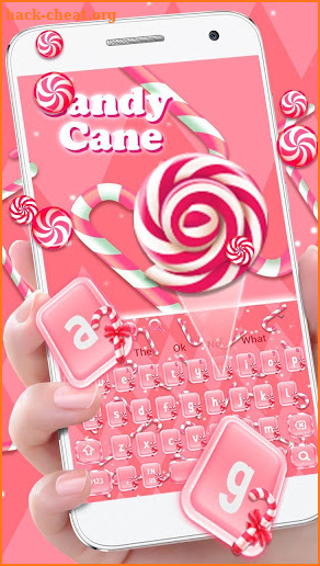 Sweet Candy Cane Keyboard Theme screenshot