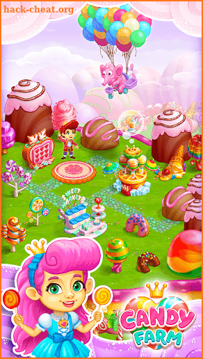 Sweet Candy Farm with magic Bubbles and Puzzles screenshot