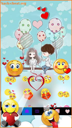 Sweet Couple Love 2 Keyboard Theme screenshot