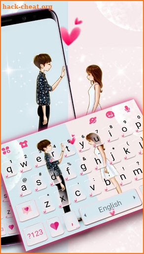 Sweet Couple Love Keyboard Theme screenshot