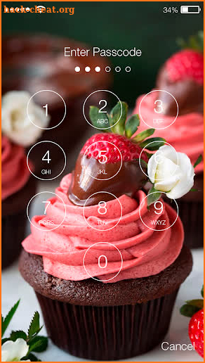 Sweet Cupcake Yummy Bake Dessert Screen Lock screenshot