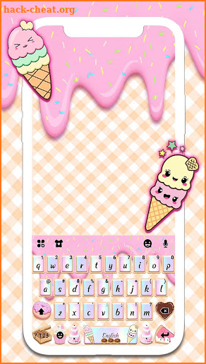 Sweet Donut Pink Drip Keyboard Theme screenshot