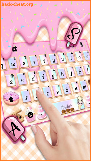 Sweet Donut Pink Drip Keyboard Theme screenshot