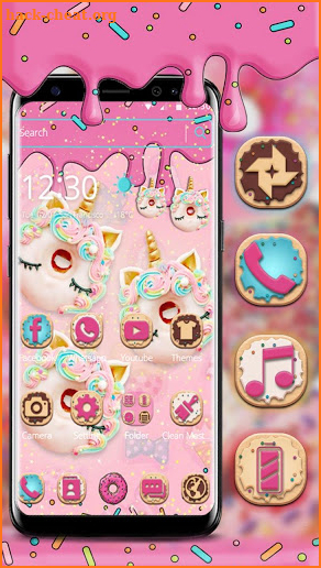 Sweet Donuts Unicorn Theme screenshot