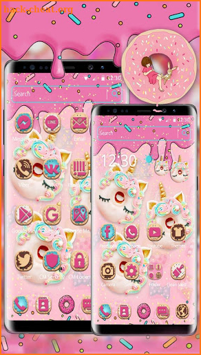 Sweet Donuts Unicorn Theme screenshot