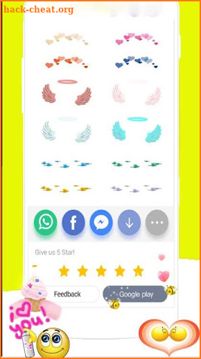 sweet filters snapcat catchat and heart crown screenshot