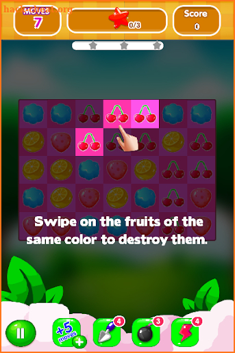 Sweet Fruits Match 3 : Halloween Story screenshot