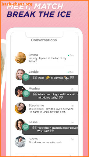 Sweet Pea Conversation Dating screenshot