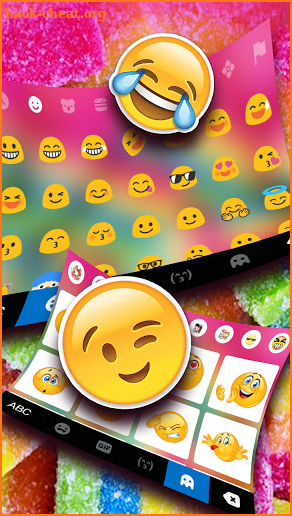 Sweet Rainbow Candy Keyboard Background screenshot