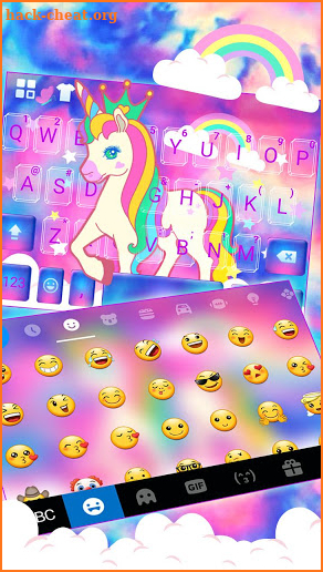 Sweet Unicorn Princess Keyboard Theme screenshot