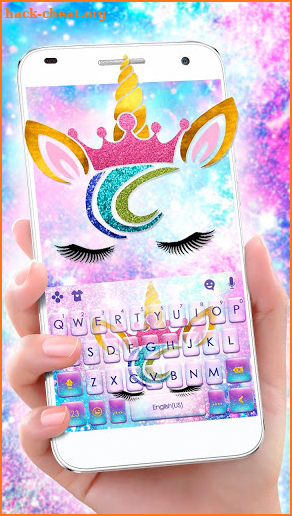Sweetie Unicorn Galaxy Keyboard Theme screenshot