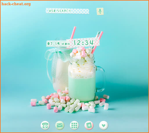 Sweets Wallpaper Mint Milkshake Theme screenshot