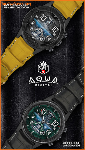 SWF Aqua Digital Watch Face screenshot