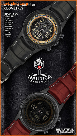 SWF Nautica Digital Watch Face screenshot
