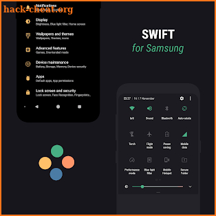Swift for Samsung - Dark & Black Substratum Theme screenshot