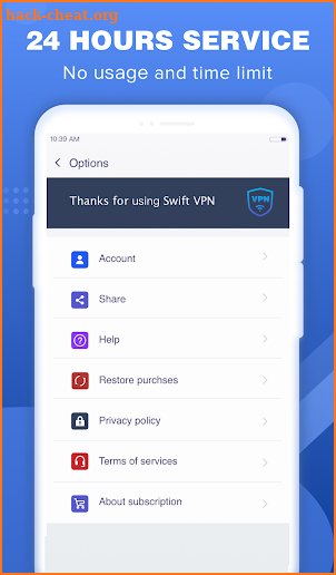 Swift VPN - Free Unblock VPN & Fast Security VPN screenshot