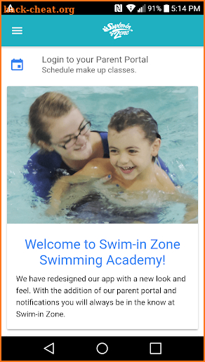 Swim-in Zone App screenshot