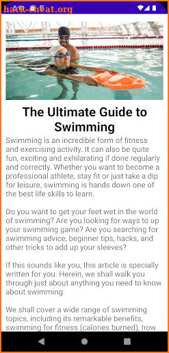 Swimming Guide screenshot