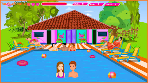 Swimming pool kissing - Lovers kissing game screenshot