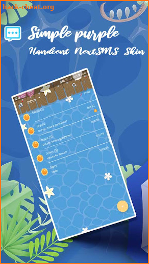 Swimming pool Next SMS screenshot