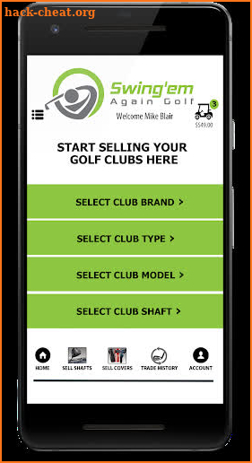 Swing'em Golf Trade In App To Sell Clubs and More screenshot