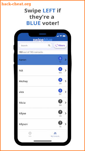 SwipeBlue: Win with your phone! screenshot