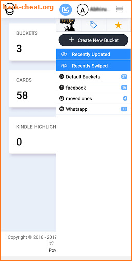 Swipebucket screenshot