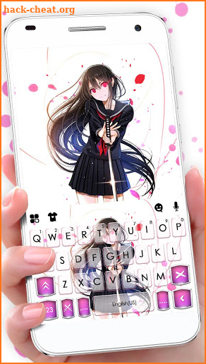 Sword Fight Girl Keyboard Theme screenshot