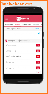 Symbolab - Math solver screenshot