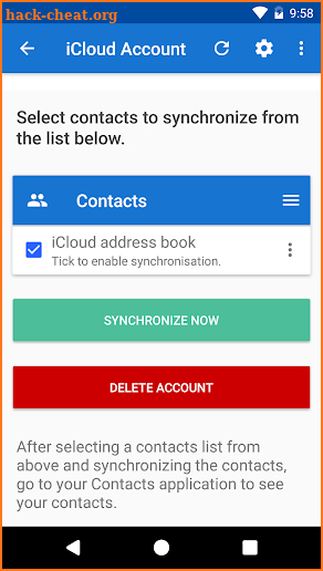 Sync for iCloud Contacts screenshot