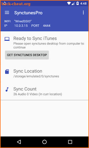 Sync iTunes to android - Free screenshot
