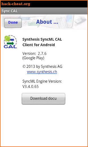 SyncML Client (Calendar only) screenshot