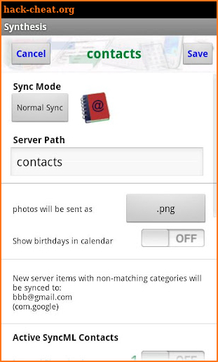 Synthesis SyncML Client PRO screenshot