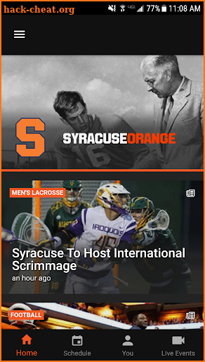 Syracuse University Athletics screenshot