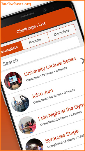 Syracuse University 'Cuse Challenge screenshot