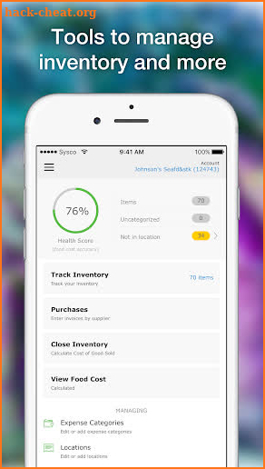 Sysco Mobile Inventory screenshot