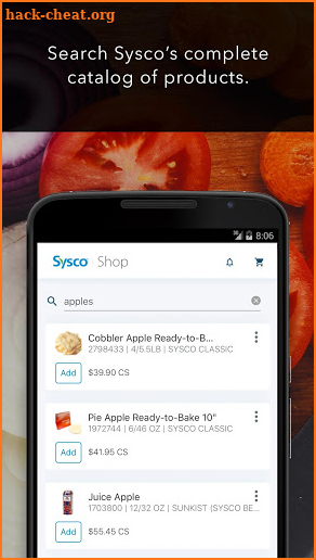 Sysco Shop screenshot