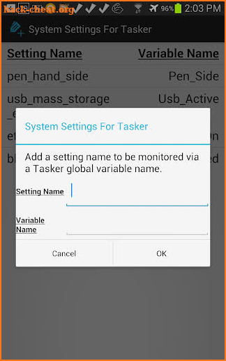 System Settings for Tasker screenshot