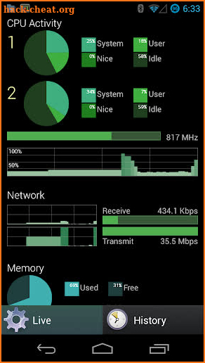 SystemPanel App / Task Manager screenshot