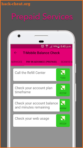 T-Mobile Balance Check App screenshot