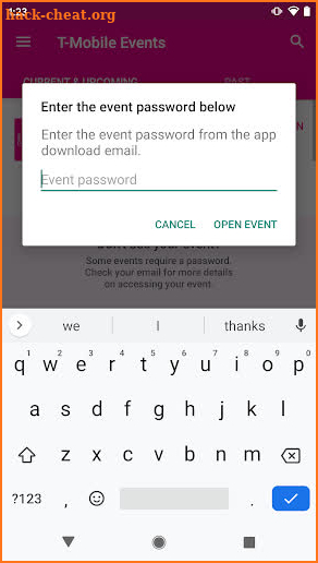 T-Mobile Events screenshot