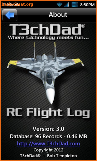 T3chDad® RC Flight Log screenshot